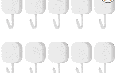 Adhesive Wall Hooks (10-Pack)